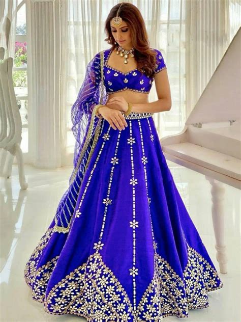 royal blue lehenga for wedding.